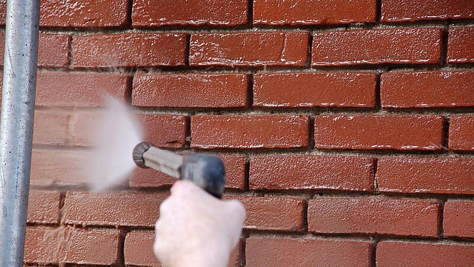 Gevel gereinigd onder hoge druk